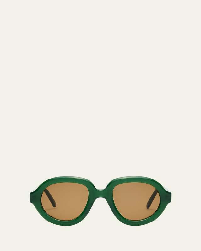 Curvy Logo Round Acetate Sunglasses